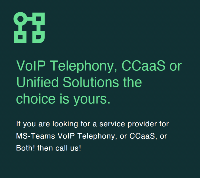 MS-Teams VoIP Telephony &amp; CCaaS